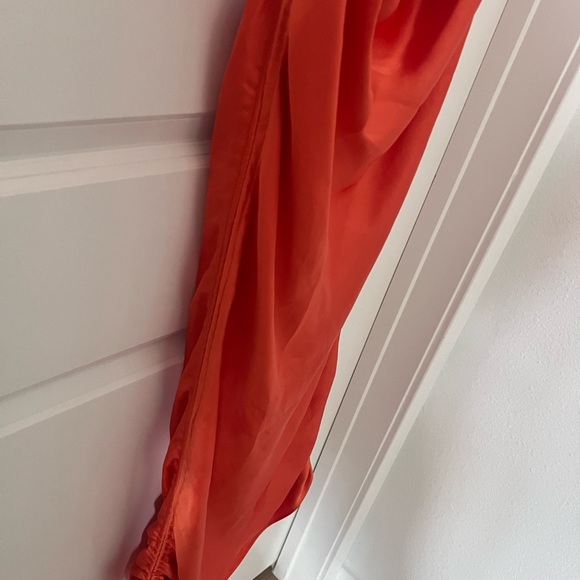 Sleek Orange Satin Slip Mini Dress Size Large - Picture 6 of 10
